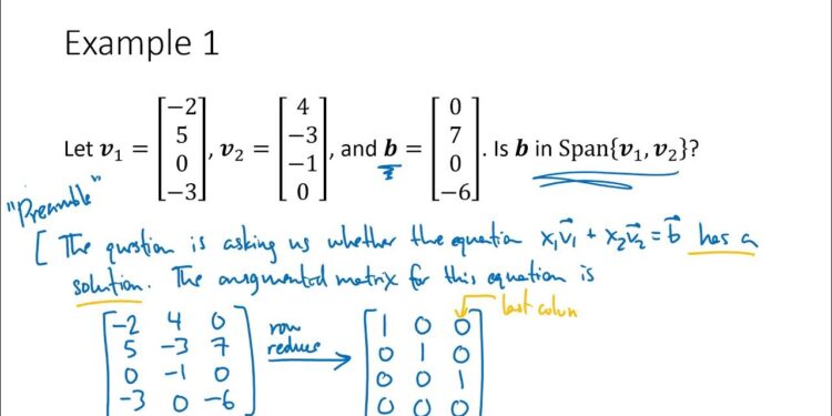 span calculator linear algebra