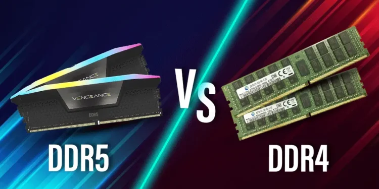 difference between DDR4 and DDR5 RAM for gaming