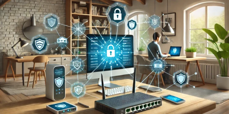 how to set up a secure home office network